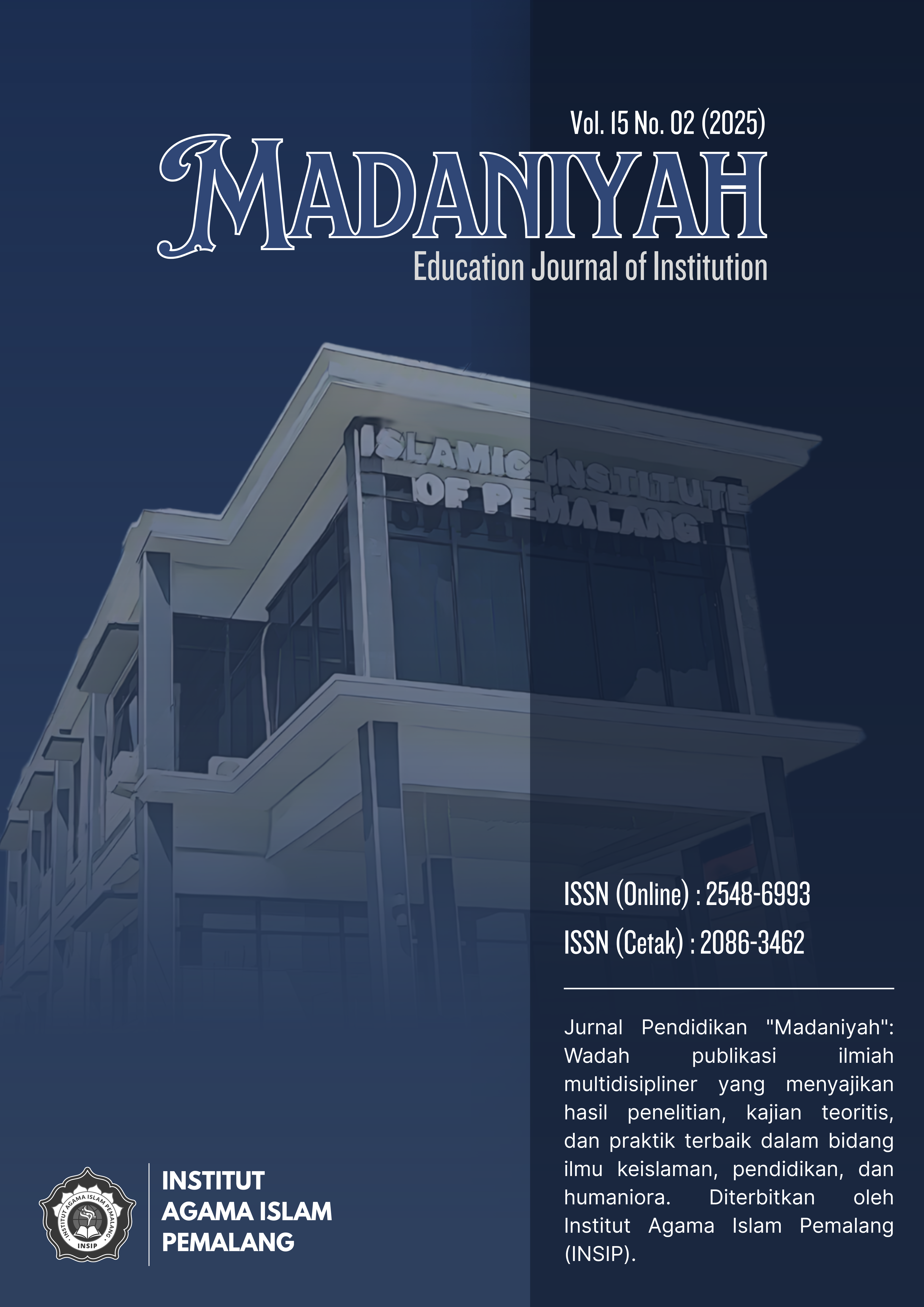 					View Vol. 15 No. 2 (2025): Madaniyah Education Journal of Institutional 
				